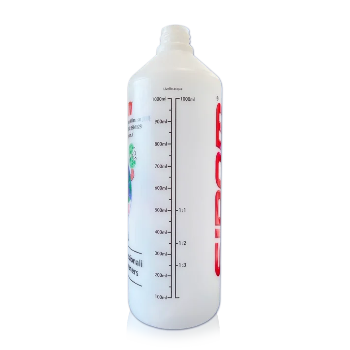 FLACONE 1000 ML TRASPARENTE GRADUATO SIPOM Filetto 15 mm